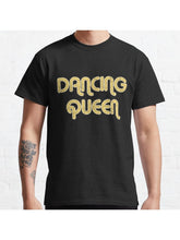 DANCING QUEEN Vintage Large Print 1970's Classic T-Shirt 100% Cotton, Gifts for Men Dad Husband Grandpa, S-XXXL, Black