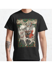 Nordic Santa - Red Classic T-Shirt 100% Cotton, Gifts for Men Dad Husband Grandpa, S-XXXL, Black