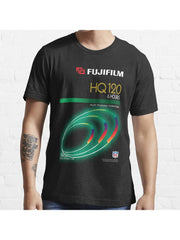 Retro VHS tape vaporwave aesthetic Essential T-Shirt 100% Cotton, Gifts for Men Dad Husband Grandpa, S-XXXL, Black