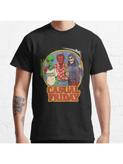 Casual Friday Classic T-Shirt 100% Cotton, Gifts for Men Dad Husband Grandpa, S-XXXL, Black