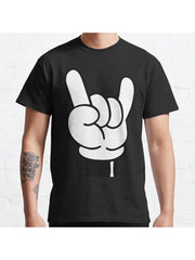 COOL FINGERS Classic T-Shirt 100% Cotton, Gifts for Men Dad Husband Grandpa, S-XXXL, Black