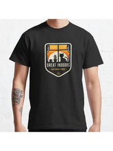 Great Indoors National Park Classic T-Shirt 100% Cotton, Gifts for Men Dad Husband Grandpa, S-XXXL, Black