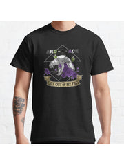 Aro+Ace - Get Out of My Face Classic T-Shirt 100% Cotton, Gifts for Men Dad Husband Grandpa, S-XXXL, Black