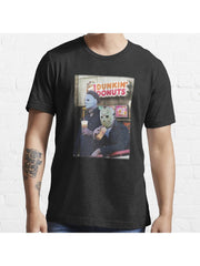 Michael-Myers Essential T-Shirt 100% Cotton, Gifts for Men Dad Husband Grandpa, S-XXXL, Black