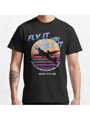 Fly It Like You Stole It - Richard Russell, Sky King, 2018 Horizon Air Q400 Incident Classic T-Shirt 100% Cotton, Gifts for Men Dad Husband Grandpa, S-XXXL, Black