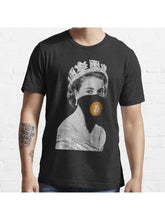 Queen Bitcoin Bandit Geek Essential T-Shirt 100% Cotton, Gifts for Men Dad Husband Grandpa, S-XXXL, Black