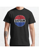 Datsun Logo Classic T-Shirt 100% Cotton, Gifts for Men Dad Husband Grandpa, S-XXXL, Black