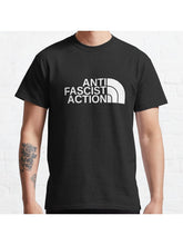 Anti Fascist Action Classic T-Shirt 100% Cotton, Gifts for Men Dad Husband Grandpa, S-XXXL, Black