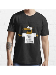 This is my Firstdog Onthemoon t-shirt Essential T-Shirt 100% Cotton, Gifts for Men Dad Husband Grandpa, S-XXXL, Black