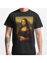 Mona Lisa HD Classic T-Shirt 100% Cotton, Gifts for Men Dad Husband Grandpa, S-XXXL, Black