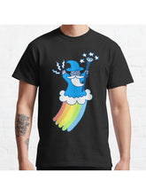 Rainbow Wizard Classic T-Shirt 100% Cotton, Gifts for Men Dad Husband Grandpa, S-XXXL, Black