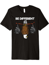 Be Different Hanging Bald Eagle On Tree With Sleeping Bats Premium T-Shirt 180G 100% Cotton Printed Round Neck Short-Sleeve T-Shirt, Gifts for Men Dad Husband Grandpa, S-XXXL, Black