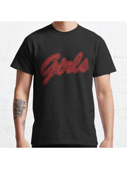 Girls (Red) Classic T-Shirt 100% Cotton, Gifts for Men Dad Husband Grandpa, S-XXXL, Black