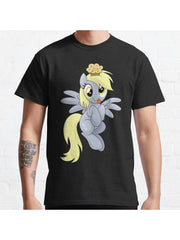 My Little Pony Mlp Derpy Muffins Hooves Character Friendship Is Magic Gift Idea For Fans Lovers Fanart Gift For Christmas Birthday For My Son Daughter Classic T-Shirt 100% Cotton, Gifts for Men Dad Husband Grandpa, S-XXXL, Black