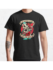 an apple a day you die anyway Classic T-Shirt 100% Cotton, Gifts for Men Dad Husband Grandpa, S-XXXL, Black