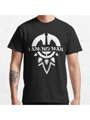 I Am No Man Classic T-Shirt 100% Cotton, Gifts for Men Dad Husband Grandpa, S-XXXL, Black