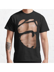 Dicky Ripped Shirt Classic T-Shirt 100% Cotton, Gifts for Men Dad Husband Grandpa, S-XXXL, Black