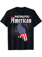 Fireworks American Bald Eagle US Flag USA 4th Of July T-Shirt 180G 100% Cotton Printed Round Neck Short-Sleeve T-Shirt, Gifts for Men Dad Husband Grandpa, S-XXXL, Black