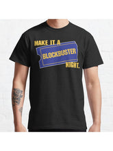 Make It a Blockbuster Night Classic T-Shirt 100% Cotton, Gifts for Men Dad Husband Grandpa, S-XXXL, Black
