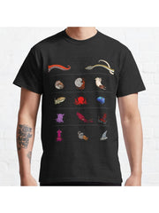 Know Your Cephalopods! Classic T-Shirt 100% Cotton, Gifts for Men Dad Husband Grandpa, S-XXXL, Black