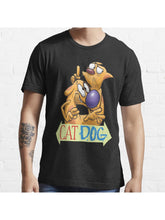CatDog - Logo Essential T-Shirt 100% Cotton, Gifts for Men Dad Husband Grandpa, S-XXXL, Black