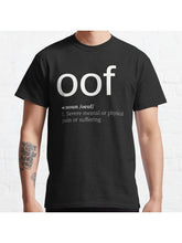 OOF Classic T-Shirt 100% Cotton, Gifts for Men Dad Husband Grandpa, S-XXXL, Black