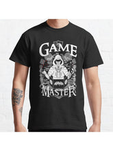Game Master - White Classic T-Shirt 100% Cotton, Gifts for Men Dad Husband Grandpa, S-XXXL, Black