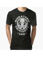 Miskatonic University Tri-blend T-Shirt 100% Cotton, Gifts for Men Dad Husband Grandpa, S-XXXL, Black