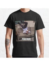 Parkour! Classic T-Shirt 100% Cotton, Gifts for Men Dad Husband Grandpa, S-XXXL, Black