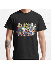 Undertale - All characters Classic T-Shirt 100% Cotton, Gifts for Men Dad Husband Grandpa, S-XXXL, Black