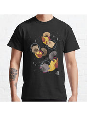 Space Cats Classic T-Shirt 100% Cotton, Gifts for Men Dad Husband Grandpa, S-XXXL, Black