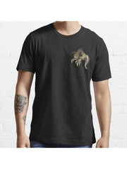 Pocket Deathclaw Essential T-Shirt 100% Cotton, Gifts for Men Dad Husband Grandpa, S-XXXL, Black