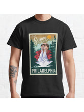 Visit Sunny Philadelphia Classic T-Shirt 100% Cotton, Gifts for Men Dad Husband Grandpa, S-XXXL, Black