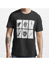 Six of Crows - Black Essential T-Shirt 100% Cotton, Gifts for Men Dad Husband Grandpa, S-XXXL, Black