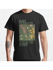 Emily Dickinson - Collected Poems Classic T-Shirt 100% Cotton, Gifts for Men Dad Husband Grandpa, S-XXXL, Black