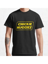 Double Value Sticker Pack - Chickie Nuggies Classic T-Shirt 100% Cotton, Gifts for Men Dad Husband Grandpa, S-XXXL, Black
