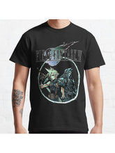 Final Fantasy VII - Cloud & Sephiroth Classic T-Shirt 100% Cotton, Gifts for Men Dad Husband Grandpa, S-XXXL, Black
