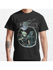 Final Fantasy VII - Cloud & Sephiroth Classic T-Shirt 100% Cotton, Gifts for Men Dad Husband Grandpa, S-XXXL, Black