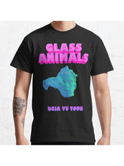 Glass Animals Deja Vu Classic T-Shirt 100% Cotton, Gifts for Men Dad Husband Grandpa, S-XXXL, Black