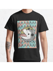 Opossum Screm Classic T-Shirt 100% Cotton, Gifts for Men Dad Husband Grandpa, S-XXXL, Black