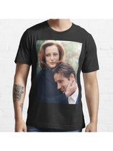 dana scully x files fox mulder Essential T-Shirt 100% Cotton, Gifts for Men Dad Husband Grandpa, S-XXXL, Black