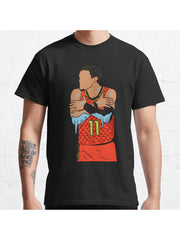 Trae Young Ice Classic T-Shirt 100% Cotton, Gifts for Men Dad Husband Grandpa, S-XXXL, Black