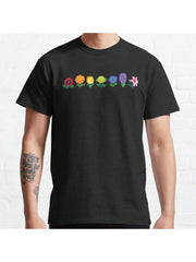 Rainbow Flower Power Classic T-Shirt 100% Cotton, Gifts for Men Dad Husband Grandpa, S-XXXL, Black