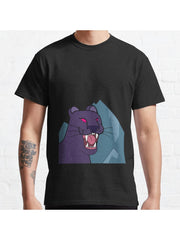Panther, dark violet - Gravity Falls Classic T-Shirt 100% Cotton, Gifts for Men Dad Husband Grandpa, S-XXXL, Black