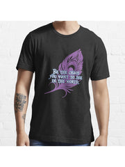 Mollymauk - Be the chaos you want to see in the world Essential T-Shirt 100% Cotton, Gifts for Men Dad Husband Grandpa, S-XXXL, Black
