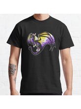 Nonbinary Dragon Friend Classic T-Shirt 100% Cotton, Gifts for Men Dad Husband Grandpa, S-XXXL, Black