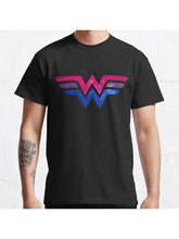 Wonder Pride - Bisexual Classic T-Shirt 100% Cotton, Gifts for Men Dad Husband Grandpa, S-XXXL, Black