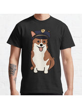 Cheddar with Police Hat Classic T-Shirt 100% Cotton, Gifts for Men Dad Husband Grandpa, S-XXXL, Black