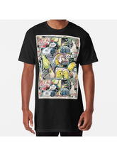 Parrots Comic Style Long T-Shirt 100% Cotton, Gifts for Men Dad Husband Grandpa, S-XXXL, Black