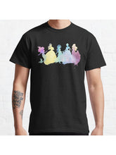 The Colors of the Princesses Classic T-Shirt 100% Cotton, Gifts for Men Dad Husband Grandpa, S-XXXL, Black